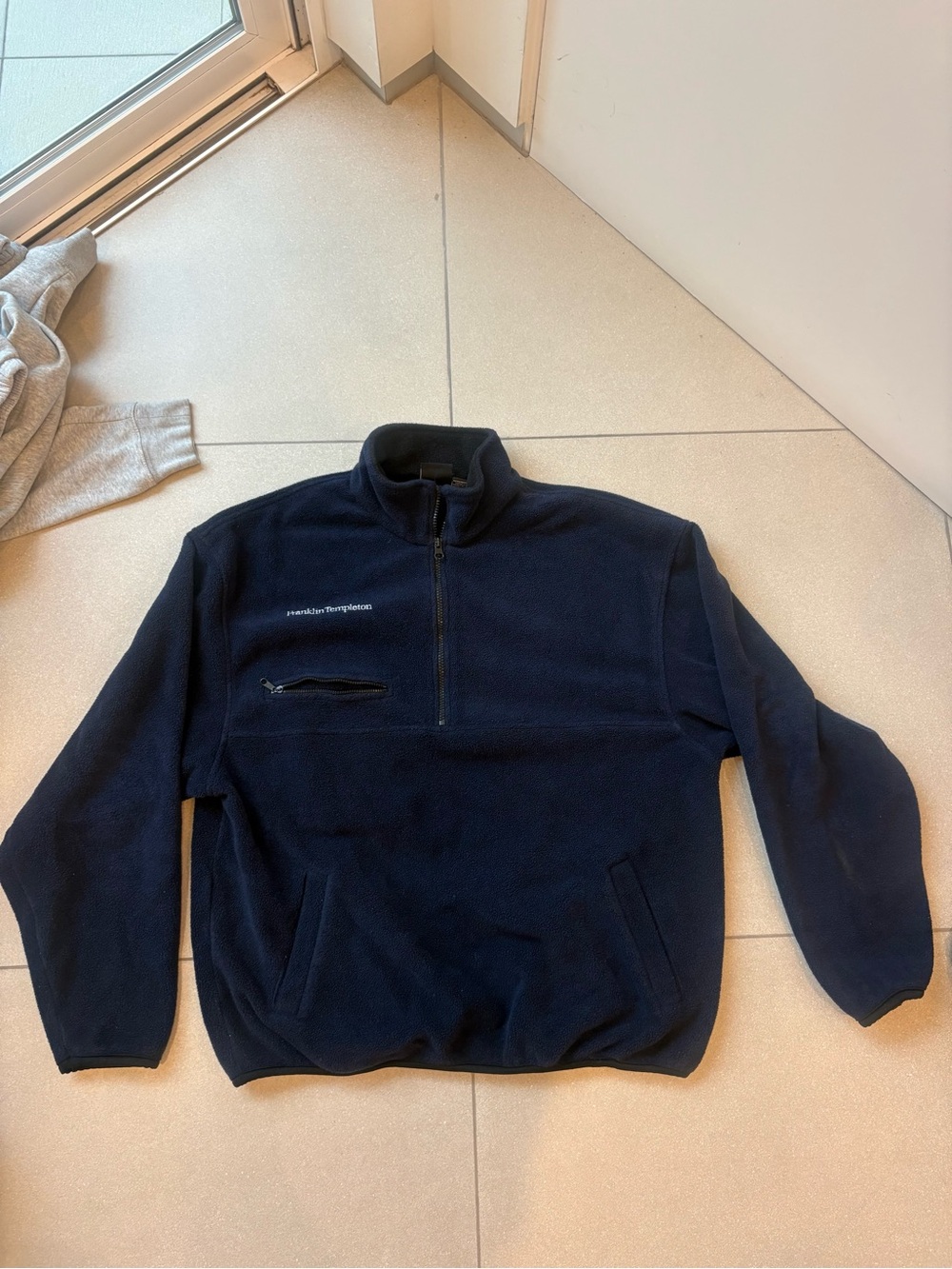 Men's Navy Half-Zip Fleece Pullover